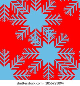 snowflakes, seamless pattern, vector illustration