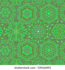 Snowflakes seamless pattern with watercolor effect. Abstract seamless snowflakes design. Vector seamless background. Textile print for bed linen, jacket, package design, fabric and fashion concepts.