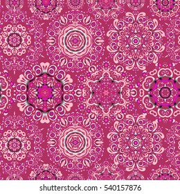 Snowflakes seamless pattern with watercolor effect. Vector seamless background. Textile print for bed linen, jacket, package design, fabric and fashion concepts. Abstract seamless snowflakes design.