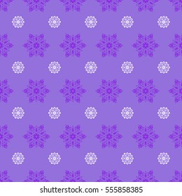 Snowflakes seamless pattern with watercolor effect. Abstract seamless snowflakes design. Vector seamless background. Textile print for bed linen, jacket, package design, fabric and fashion concepts.