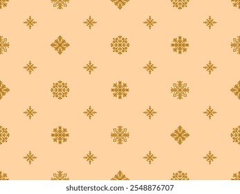 Flocos de neve padrão sem costura. Fundo de inverno com flocos de neve geométricos de diferentes formas. Desenho de Natal e Ano Novo para wrapper, banner e cartaz. Ilustração vetorial