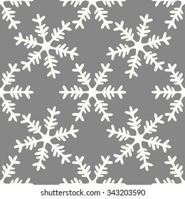 Snowflakes seamless pattern. Winter background.