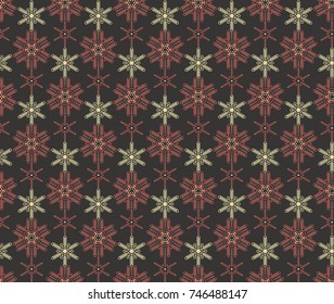 Snowflakes seamless pattern. Winter holidays background. Xmas texture, wallpaper, backdrop.