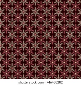 Snowflakes seamless pattern. Winter holidays background. Xmas texture, wallpaper, backdrop.