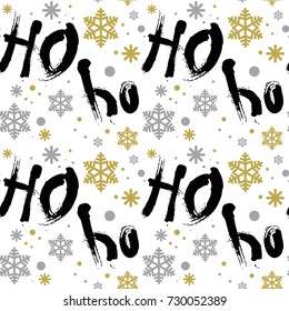 Snowflakes Seamless Pattern Winter Ornament Background Concept Vector Illustration