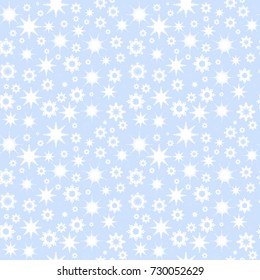 Snowflakes Seamless Pattern Winter Ornament Background Concept Vector Illustration