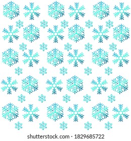 Snowflakes seamless pattern. winter snow flake stars  falling flakes snows and snowed snowfall