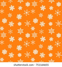 Snowflakes seamless pattern winter texture new year christmas red