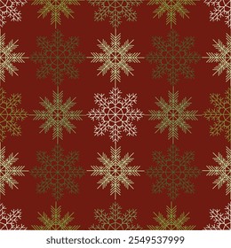 Copos de nieve sin patrón. Fondo de Vector de invierno. Agrupados y estratificados con colores globales