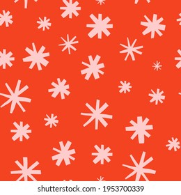 Snowflakes, seamless texture, snow winter repeat pattern