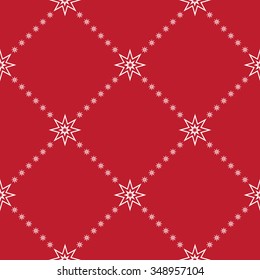 Snowflakes seamless vector pattern.