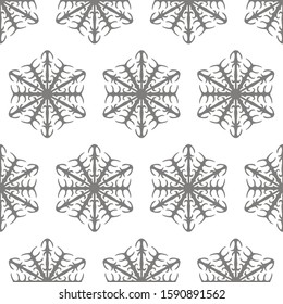 Snowflakes seamless vector pattern Abstract background