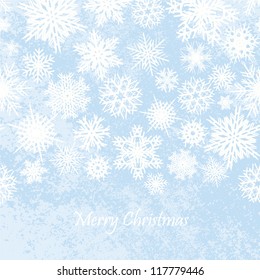 Snowflakes seamless winter Christmas vector pattern.