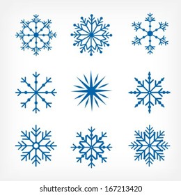 Snowflakes set