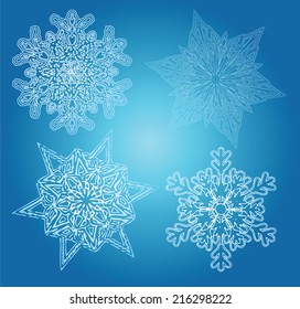 Snowflakes set