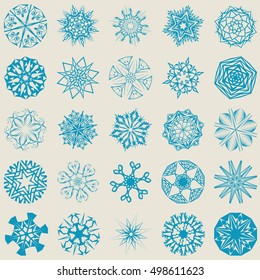 Snowflakes set