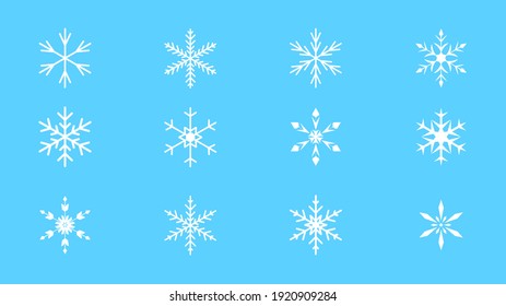 Schneeflocken an Weihnachtsfeiertagen, Vektorgrafik EPS10