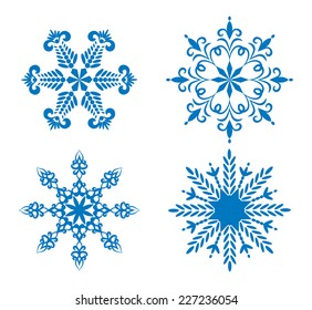 Snowflakes set for design.