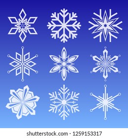 Snowflakes Set Illustration