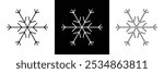 Snowflakes Set - Practical and Stylish Fakes for Graphics, Designers and Home Use, Vector Illustration in eps 10.