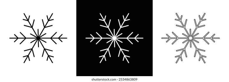 Snowflakes Set - Practical and Stylish Fakes for Graphics, Designers and Home Use, Vector Illustration in eps 10.