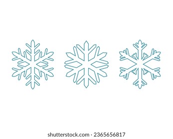 Se preparan copos de nieve. Diseño simple, contorno, vector. Invierno, nieve, tiempo, Navidad, vacaciones, Año Nuevo.