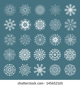 Snowflakes set. Vector illustration.