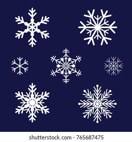 Snowflakes shape, vector illustration