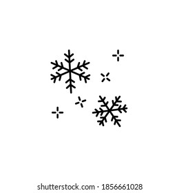 Schneeflocken, einfache, dünne Linie Symbol, Vektorgrafik