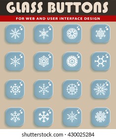Snowflakes simply symbols for web and user interface