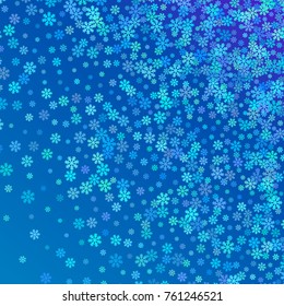 Snowflakes in the sky. Vector illustration.
