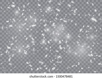 Snowflakes, snow background. Christmas snow for the new year. Vector illustration.