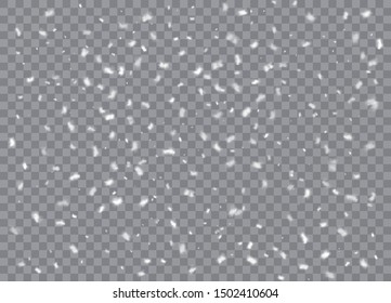 Snowflakes, snow background. Christmas snow for the new year. Vector illustration.