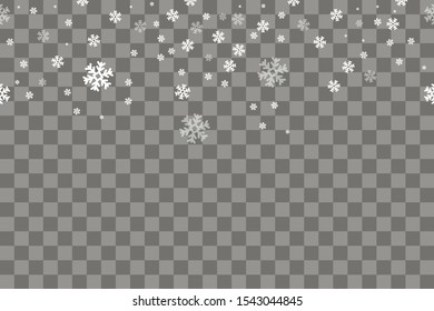 Snowflakes, snow background. Vector illustration
