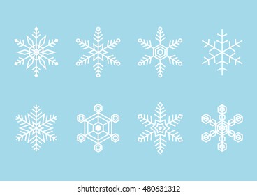 Snowflakes. snow crystal. vector illustration