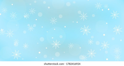 
Copos de nieve. Nieve, nevada. Caer copos de nieve blancos dispersos sobre un fondo degradado. Vector	