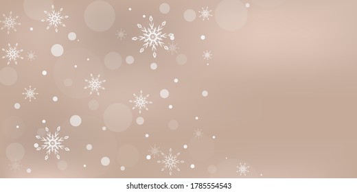 Copos de nieve. Nieve, nevada. Caer copos de nieve blancos dispersos sobre un fondo degradado. Vector	