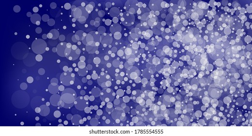 Snowflakes. Snow, snowfall. Falling scattered white snowflakes on a gradient background. Vector	