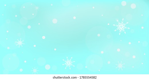 Schneeflocken. Schnee, Schneefall. Fallend verstreute weiße Schneeflocken auf Farbverlauf-Hintergrund. Vektorgrafik	