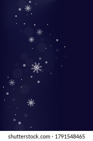 Snowflakes. Snow, snowfall. Falling scattered white snowflakes on a gradient background. Vector	