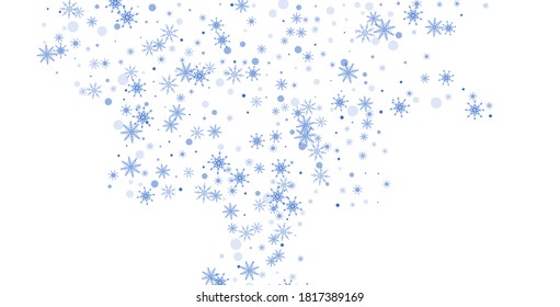 Copos de nieve. Nieve, nevada. Caer copos de nieve blancos dispersos sobre un fondo degradado. Vector	