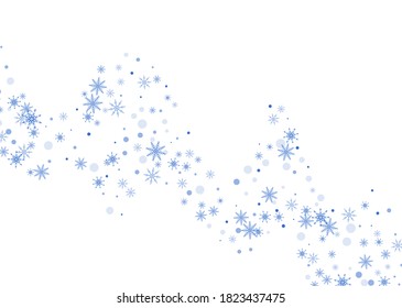 Copos de nieve. Nieve, nevada. Caer copos de nieve blancos dispersos sobre un fondo degradado. Vector	