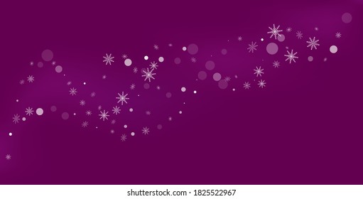 Copos de nieve. Nieve, nevada. Caer copos de nieve blancos dispersos sobre un fondo degradado. Vector	