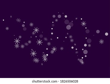 Copos de nieve. Nieve, nevada. Caer copos de nieve blancos dispersos sobre un fondo degradado. Vector	