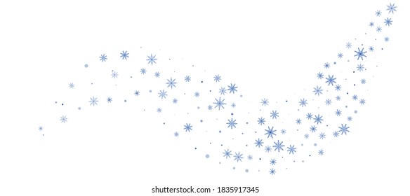 Snowflakes. Snow, snowfall. Falling scattered snowflakes. Vector