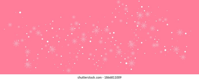 Copos de nieve. Nieve, nevada. Caer copos de nieve blancos dispersos sobre un fondo de color. Vector