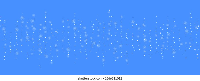 Copos de nieve. Nieve, nevada. Caer copos de nieve blancos dispersos sobre un fondo de color. Vector