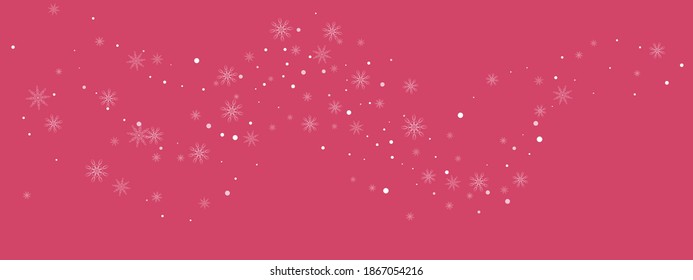 Copos de nieve. Nieve, nevada. Caer copos de nieve blancos dispersos sobre un fondo de color. Vector