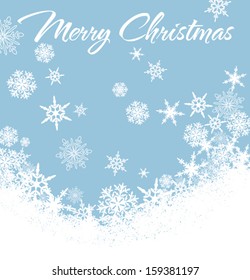Snowflakes - Snowflake Christmas Card, Background with Copy Space