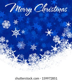 Snowflakes - Snowflake Christmas Card, Background with Copy Space